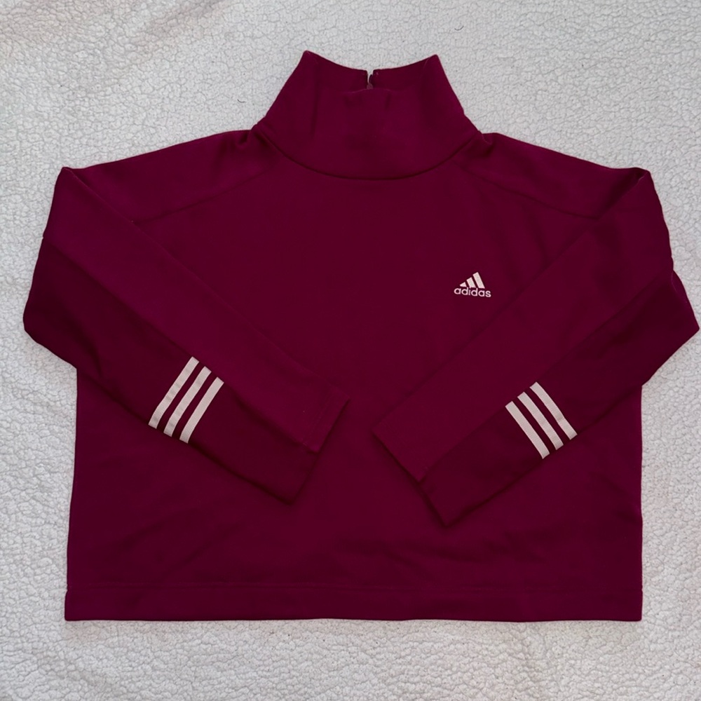Adidas Women’s Pink/Magenta Turtleneck Sweatshirt